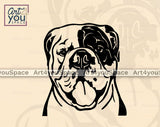 Olde English Bulldogge face vector