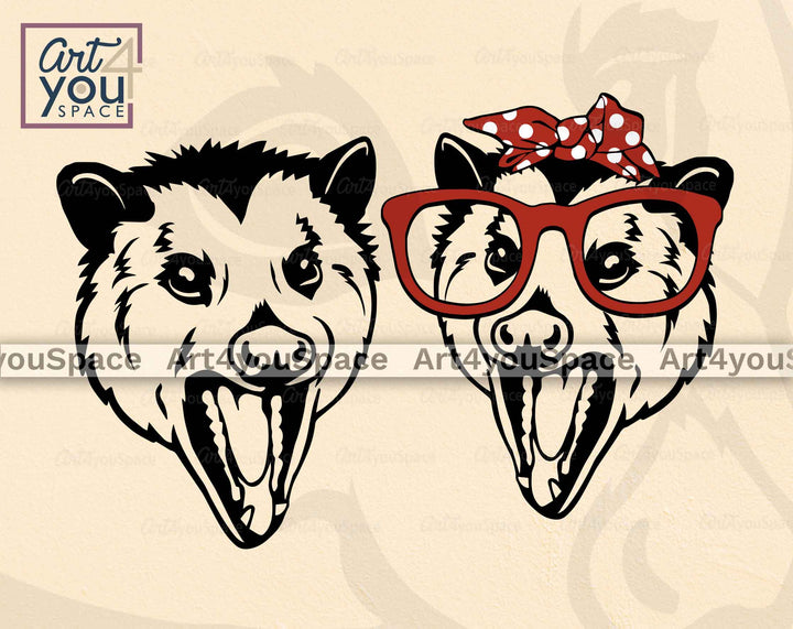 opposum head svg file