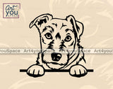 Patterdale Terrier peeking svg file cricut