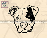 pit bull face svg