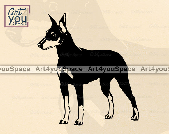 Standard Manchester Terrier SVG