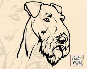 Airedale Terrier SVG