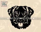 Toller Dog face Svg
