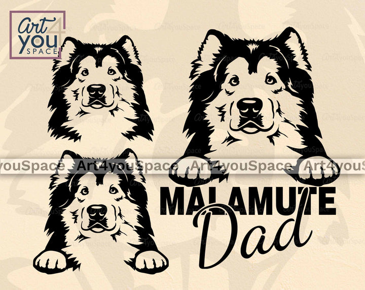 malamute dog svg