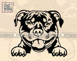 American Bully in peking pose svg file