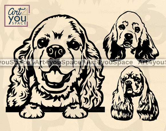 American Cocker Spaniel SVG