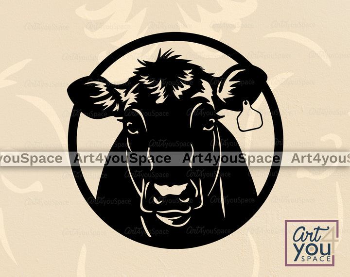 Black Angus Cow Clipart
