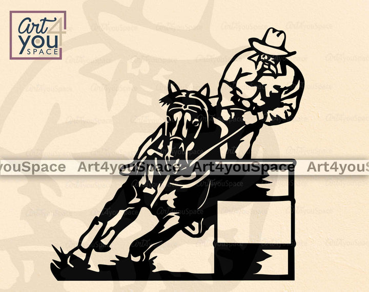 barrel racing vector