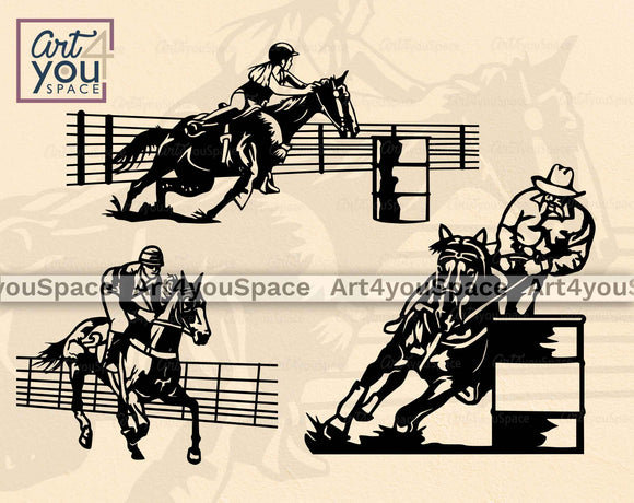 barrel racing svg