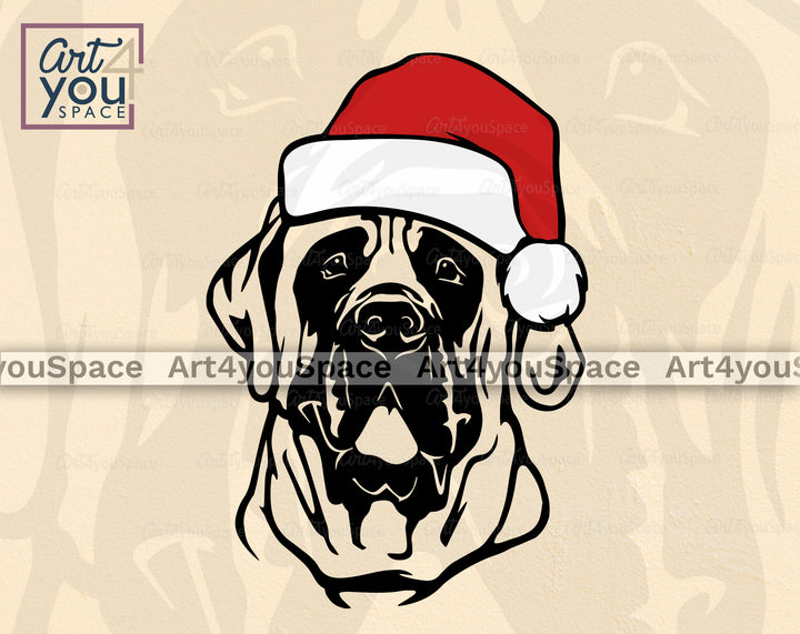 Christmas Dog Art