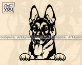 peeking belgian malinois svg