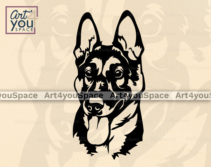 belgian malinois face svg