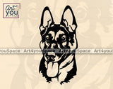belgian malinois face svg