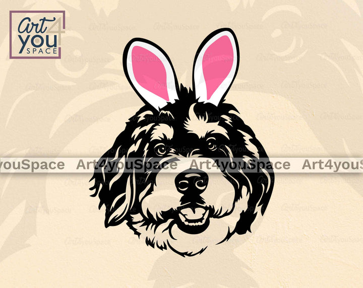 Bernedoodle easter svg