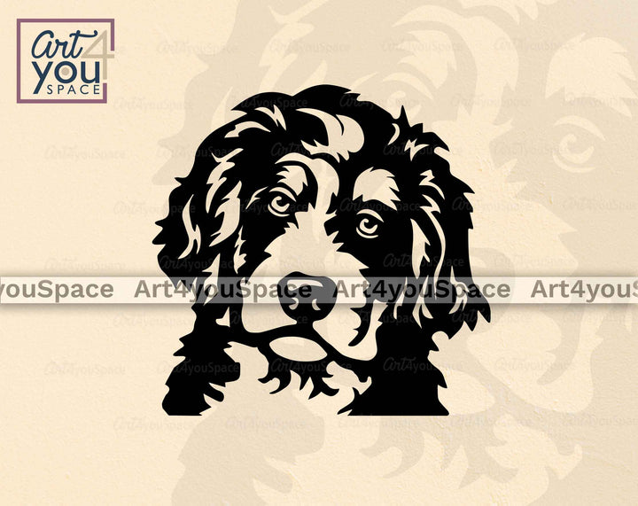 mini bernedoodle svg