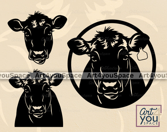 Black Angus Cow SVG