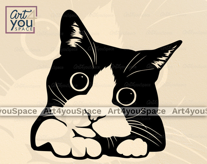 Funny Black Cat SVG