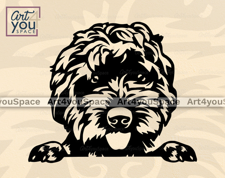 Black Labradoodle Art