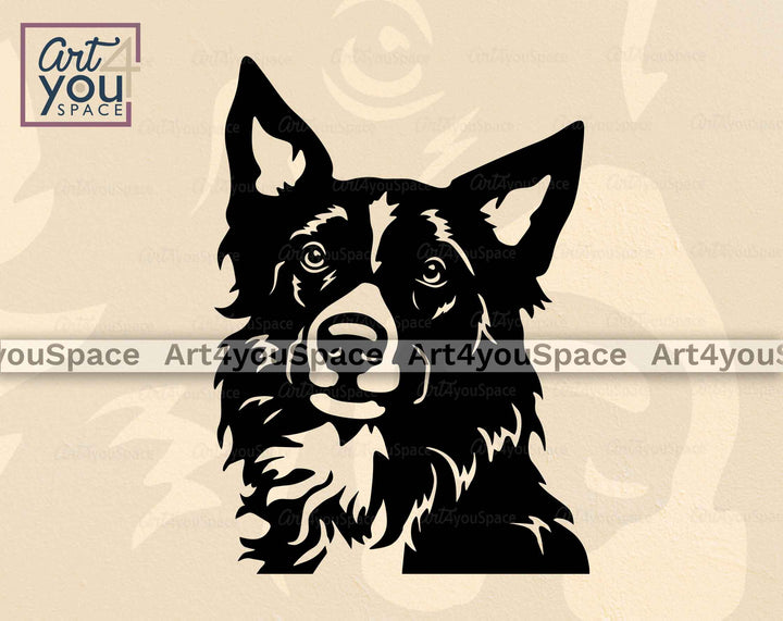 Border Collie dxf plasma file