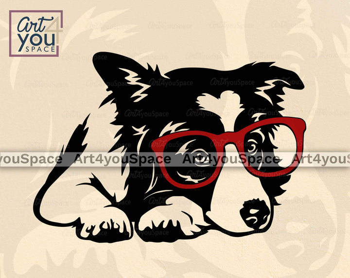 dog with glasses cricut project