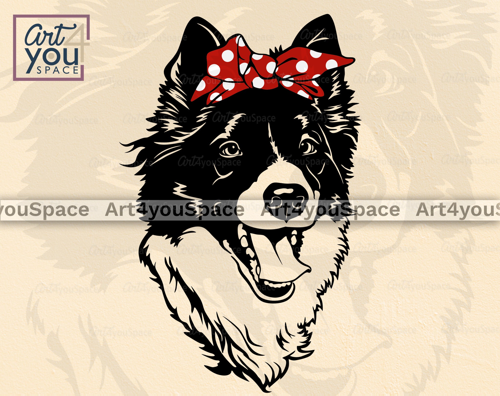 Border collie with on sale bandana