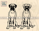 Boxer dog svg