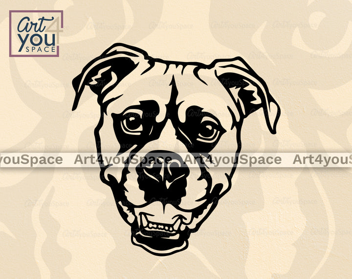 boxer face svg