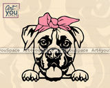 boxer dog bandana svg