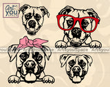 boxer dog svg
