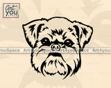 Brussels Griffon face svg file