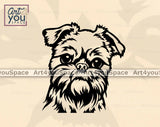 Brussels Griffon portrait clipart