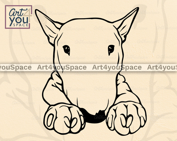 English Bull Terrier Clipart