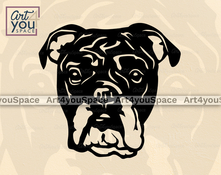 English Bulldog dxf plasma