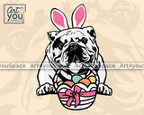 English Bbulldog Easter Art