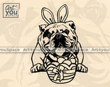 English Bbulldog Easter PNG