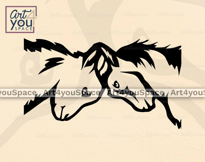 Butting Pygmy Goats SVG 
