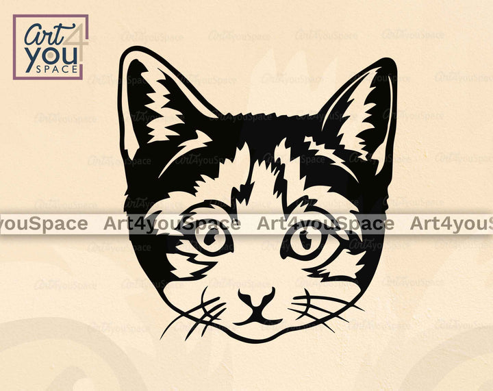 cat head vector