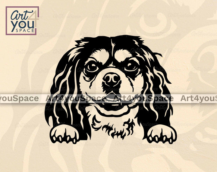 dog peeking svg
