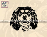 cavalier dog head svg