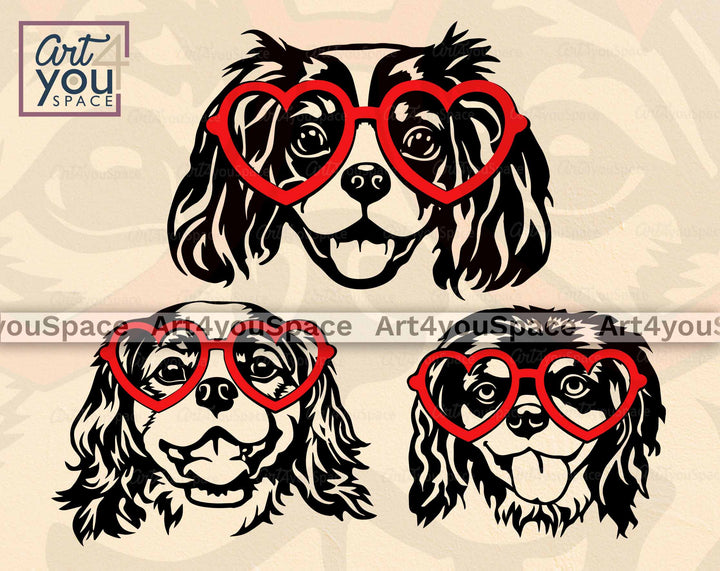 Cavalier King Charles Spaniel Valentine Svg files