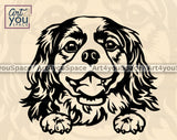 Cavalier King peeking svg