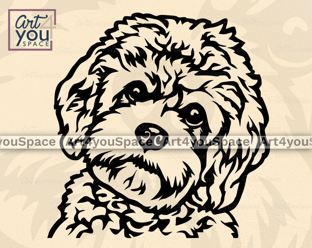 Buy Cute Cavapoo faces SVG, DXF, PNG – Art4youSpace
