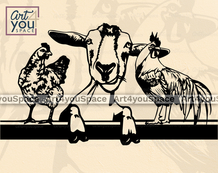 Farm Animal Designs SVG