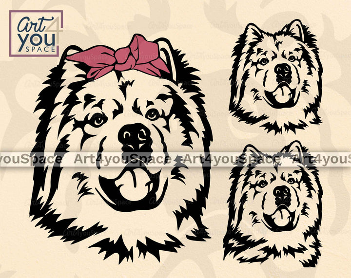 Chow Chow head svg 