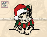Christmas Cat Vector