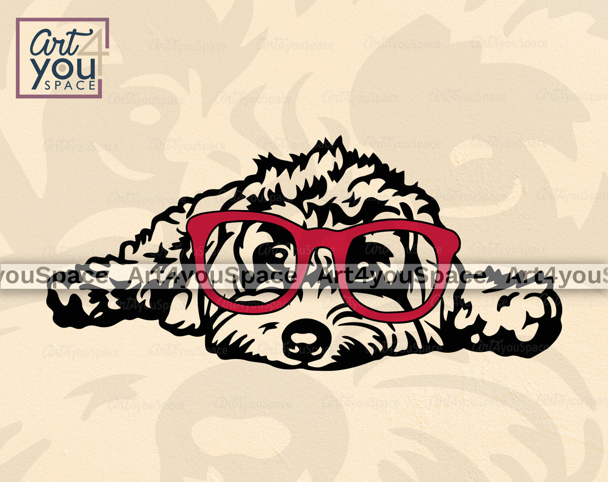 Buy Cockapoo with bandana SVG, DXF, PNG – Art4youSpace