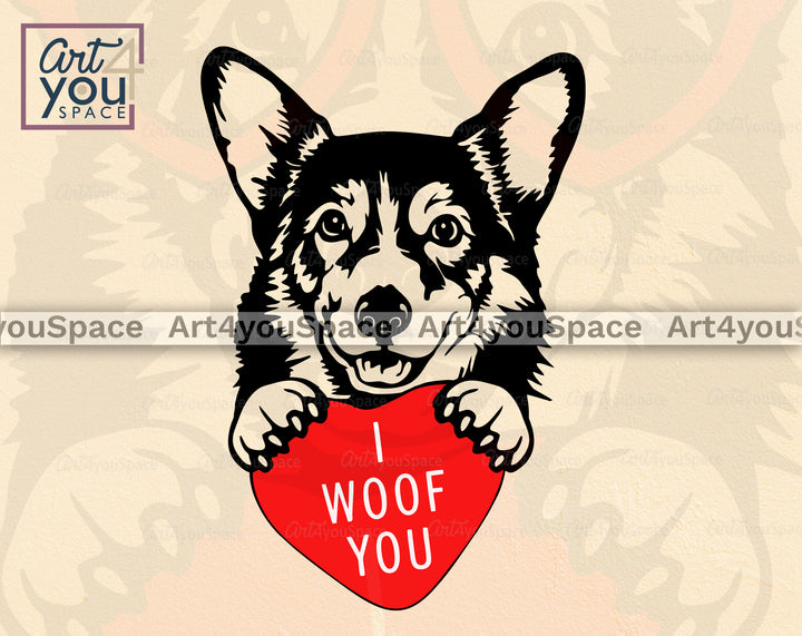 Corgi Valentine DXF