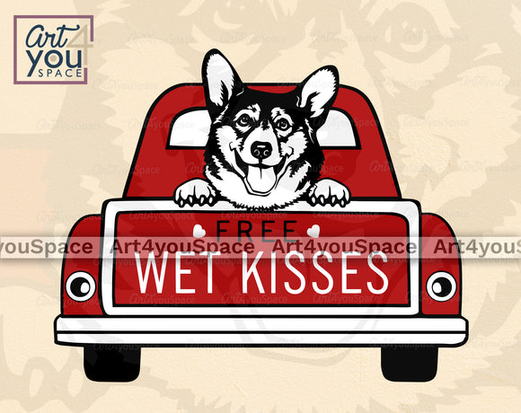 Corgi Valentine Truck SVG