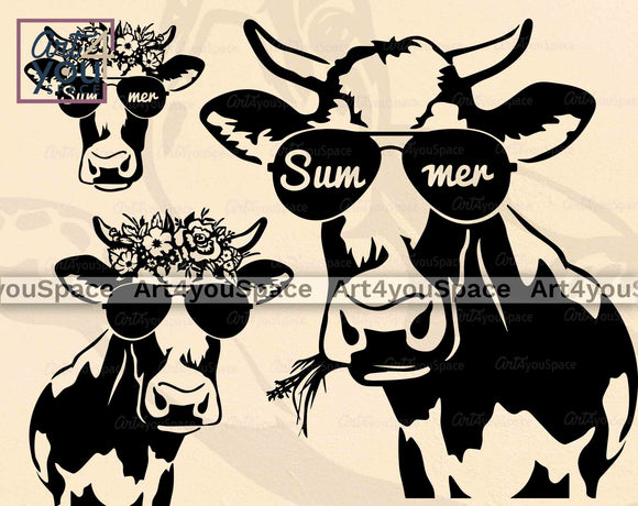 funny cow svg