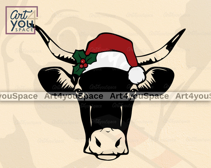 cow xmas svg